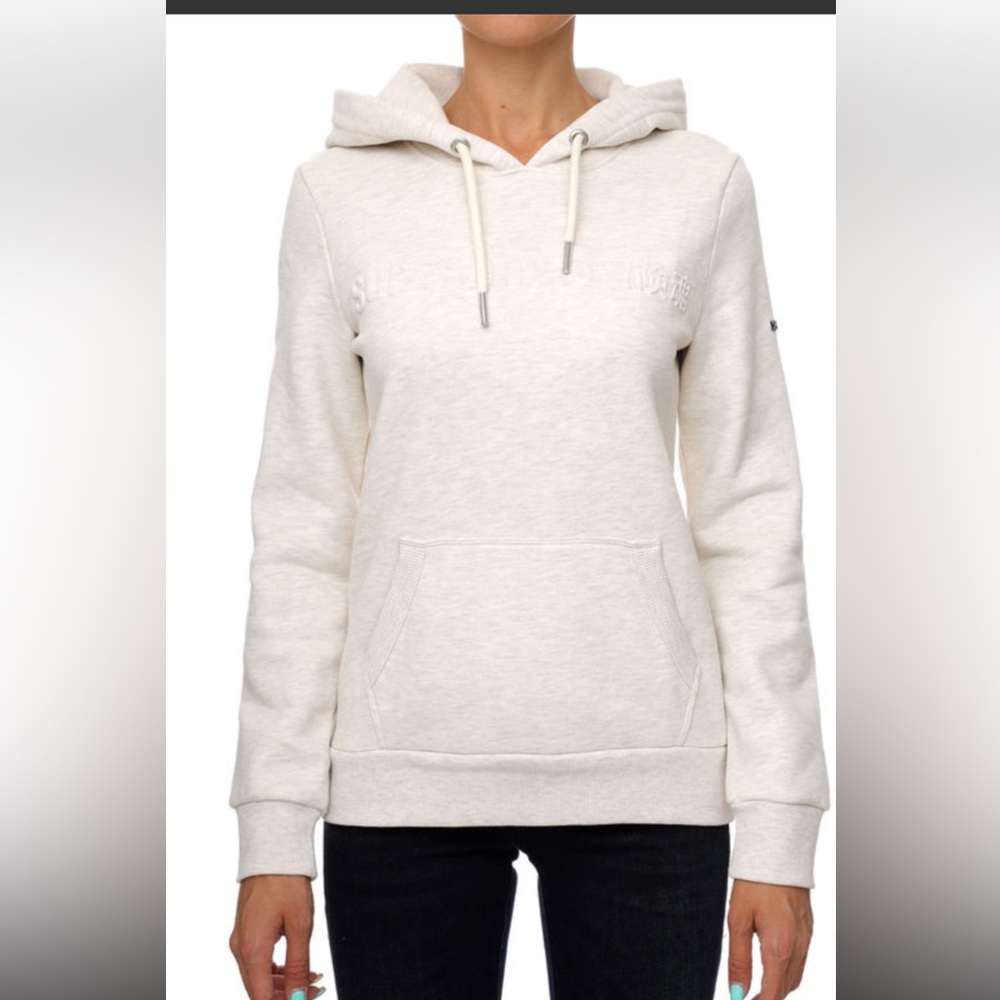 SUPERDRY Women's Vintage Corp Logo Marl Hoodie Size‎ 12